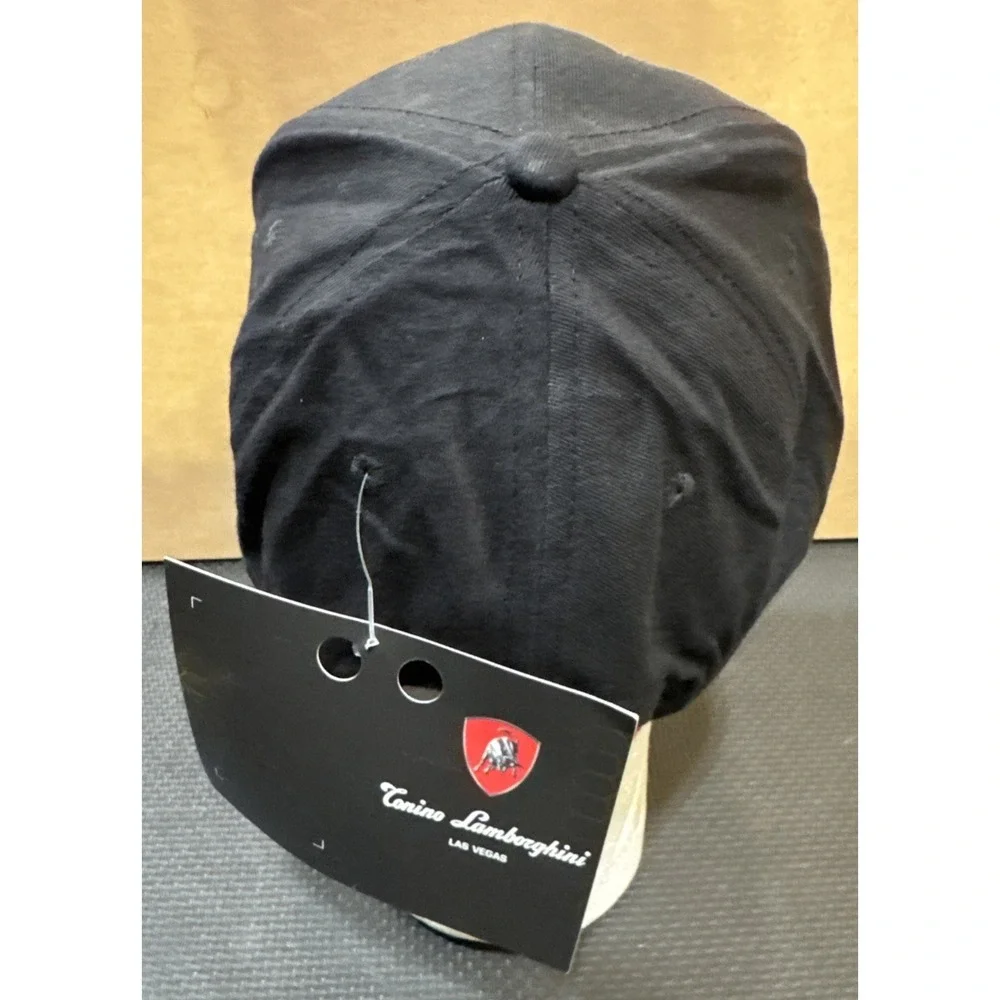 Tonino Lamborghini Las Vegas Hat OSFM Adjustable Black Red Color SIGNED